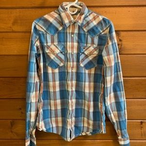 Hollister Snap Front Shirt - Blue